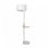 Fabrilamp Pie De Salón Sirio Con Conexión Usb 1xe27 Cromo Pantalla Blanca
