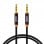 Cooles Audiokabel Klinke 3,5 mm Stecker/Stecker 1m schwarz Nylon