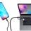 Ewent EW9918 Cable de Carga 2 en 1 USB-C a USB-C/A 1m Negro