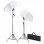 VidaXL Kit Estudio Fotográfico Lámparas Sombrillas Fondo + Reflector