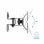 Holmios Soporte de Pared Giratorio/Inclinable para TV 13"-27" VESA 100x100 Máx. 30Kg