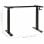 VidaXL Estructura de Escritorio Elevable de Altura Ajustable Manivela Negro