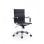 Silla de oficina Equip 651002 respaldo medio ergonómica imitación piel negra