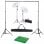 Kit de studio photo VidaXL avec toile de fond, lampes et parapluie