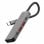 LINQ byELEMENTS LQ48014 laptop-dockingstation & portreplikator Kabelgebunden USB 3.2 Gen 2 (3.1 Gen 2) Type-C Schwarz, Grau
