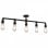 vidaXL Lampada da Soffitto Nera con 5 Lampadine E27