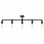 vidaXL Lampada da Soffitto Nera con 5 Lampadine E27