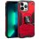 Fantastica custodia rigida con anello rosso per iPhone 13 Pro