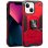 Coque rigide avec anneau rouge cool pour iPhone 13 Mini
