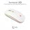 Subblim LED Dual Flat Mouse Ratón Óptico Inalámbrico RGB 1600DPI Blanco