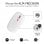 Subblim LED Dual Flat Mouse Ratón Óptico Inalámbrico RGB 1600DPI Blanco