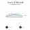 Subblim LED Dual Flat Mouse Ratón Óptico Inalámbrico RGB 1600DPI Blanco
