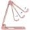 Support réglable TooQ pour smartphone/tablette jusqu'à 10" velours rose