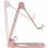 Support réglable TooQ pour smartphone/tablette jusqu'à 10" velours rose
