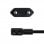 Câble d'alimentation coudé Nanocable CEE7Male vers C7 Femelle Noir 1,8m
