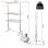 HOMCOM Tendedero Plegable de 3 Niveles con 6 Ruedas Acero Inox. 80-142x55x152 cm