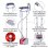 Homcom Cepillo de Vapor para Ropa 1800W