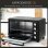 Mini Forno Homcom 32L 1600W 3 Modos de Cozedura Preto