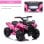 Homcom Quad Eléctrico 6V Rosa/Negro