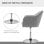 Homcom Silla Giratoria con Altura Regulable Gris