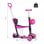 Homcom Patinete Infantil 3 Neumáticos con Asiento Extraíble Rosa