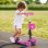 Homcom Patinete Infantil 3 Neumáticos con Asiento Extraíble Rosa