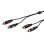 Vivanco 46013 Cabo de Áudio 2x RCA Macho-Macho 2,5m Preto