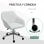 Vinsetto Silla de Oficina Blanca