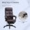 Vinsetto Silla de Oficina Función de Inclinación Reposapiés 65x65x125 cm Marrón