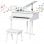 Homcom Piano de Cola Infantil 30 Teclas con Atril Taburete
