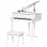 Homcom Piano de Cola Infantil 30 Teclas con Atril Taburete