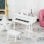 Homcom Piano de Cola Infantil 30 Teclas con Atril Taburete