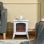 Homcom Chimenea Eléctrica de Suelo Llama Simulada 2000W Blanca