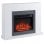 Homcom Chimenea Eléctrica 2000W Blanco