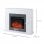 Homcom Chimenea Eléctrica 2000W Blanco