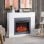 Homcom Chimenea Eléctrica 2000W Blanco