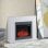 Homcom Chimenea Eléctrica 2000W Blanco