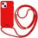 Cool Funda Cordón Liso Rojo para iPhone 13 Mini