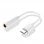 Cool Adapter Stecker Typ C auf Klinke 3,5 mm Digital Universal Weiß