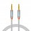 Cool Cable Jack 3.5mm Macho/Macho 1m Nylon Plateado