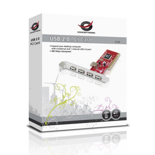Conceptronic Tarjeta PCI 5 Puertos USB 2.0