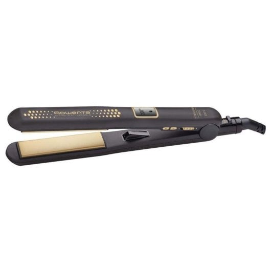 Prancha de Cabelo Cerâmica Rowenta Ultimate Styler Gold SF6021E0 230ºC 5 Definições Iónica LCD Chocolate Ouro