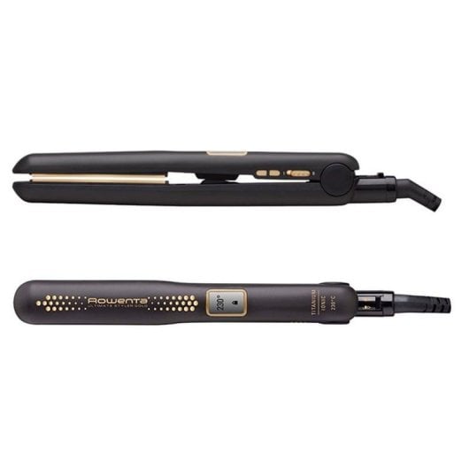 Prancha de Cabelo Cerâmica Rowenta Ultimate Styler Gold SF6021E0 230ºC 5 Definições Iónica LCD Chocolate Ouro
