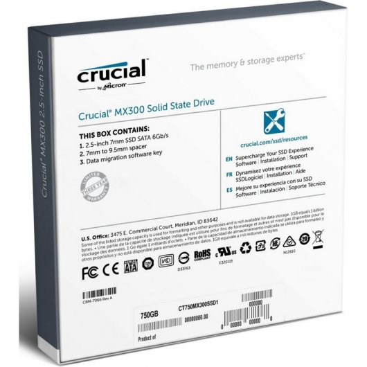 Crucial MX300 SSD 750GB