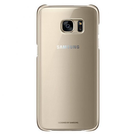 Samsung Clear Cover Dorada para Galaxy S7 Edge
