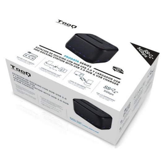 TooQ TQDSHC-101B HDD Docking Station con Hub USB 3.0 Negra