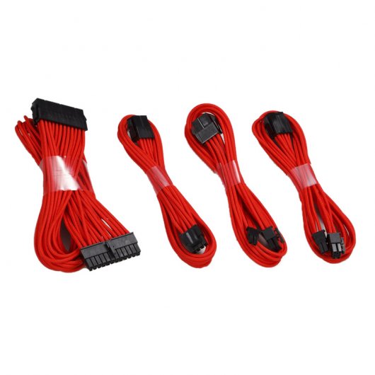Phanteks Combo Pack Cables Extensión Placa Base 24P/8P/8V Pines Rojo
