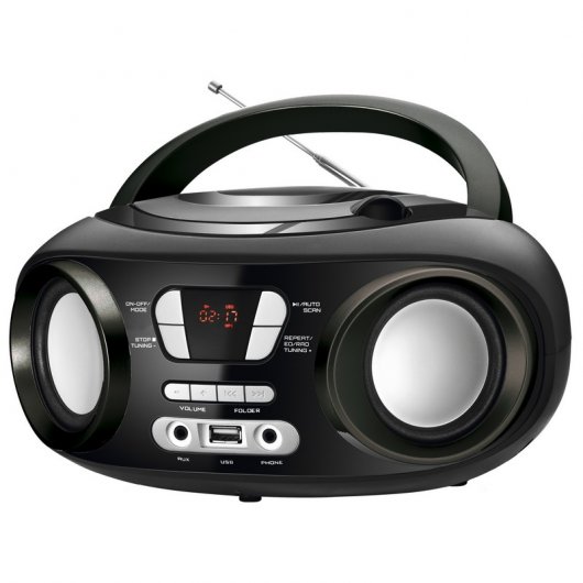 Brigmton W-501 Radio CD/MP3 USB Bluetooth Negro