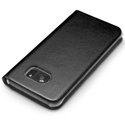 Unotec Funda Flip-S Negra para Galaxy S7 Edge