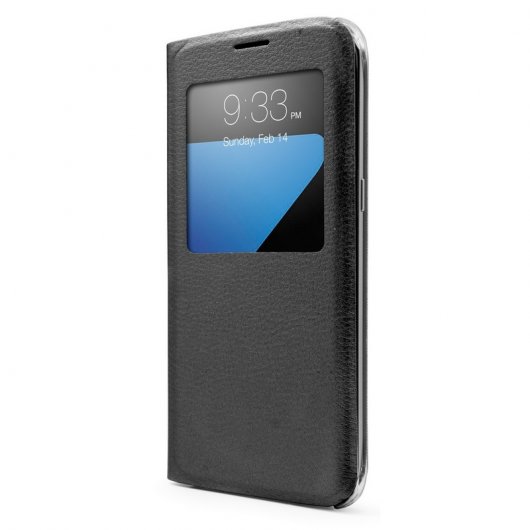 Unotec Funda Flip-S Negra para Galaxy S7 Edge